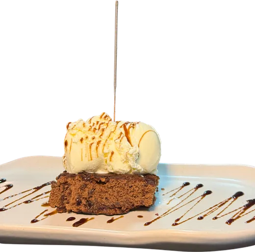 Brownie com sorvete